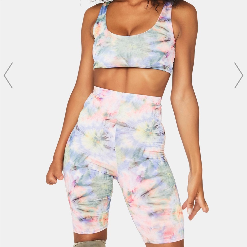 Tye Dye Biker Shorts Set